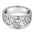 Retro Hollow-out Design Ring With Flower Petals
