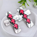 Retro Turquoise Cross Alloy Earrings Drop Earrings