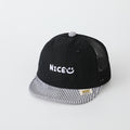 The New Children's Embroidered Letter Smiling Face Striped Soft Brim Net Fabric Breathable Baseball Cap Is Suitable For Babies' Daily Activities.