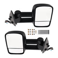 Side Mirror Fit For Chevy Silverado 3500 2003-2006 Heated Black Arrow Lamp