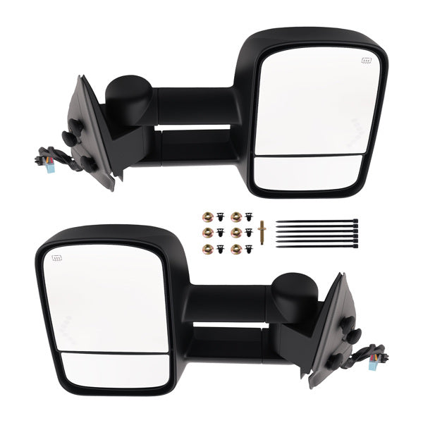 Side Mirror Fit For Chevy Silverado 3500 2003-2006 Heated Black Arrow Lamp