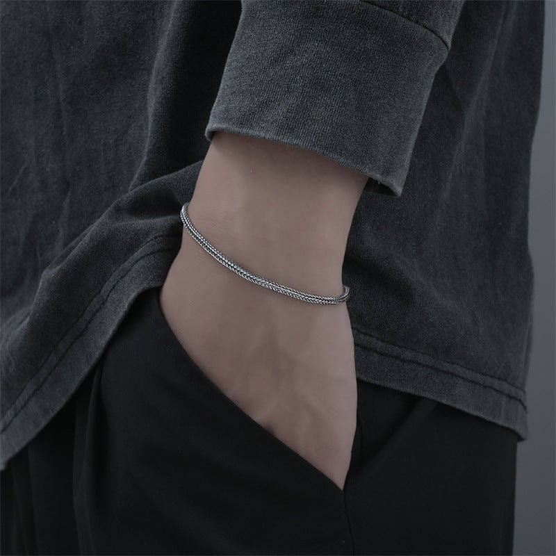 Hip-hop Style Mens Bracelet Fashionable Braided Wristband