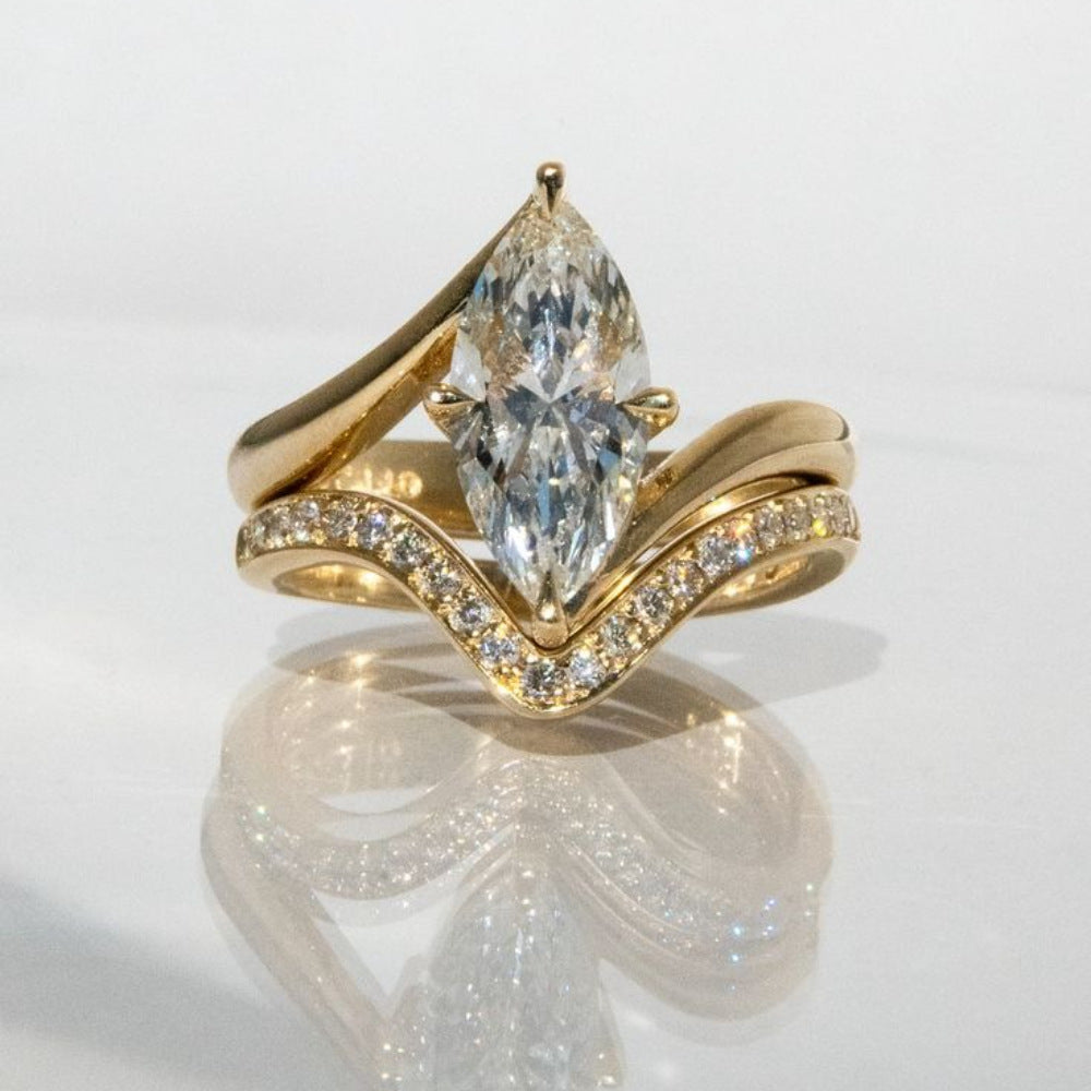 Luxury Micro-Inlay Zircon Ring Set, Fashionable For Women