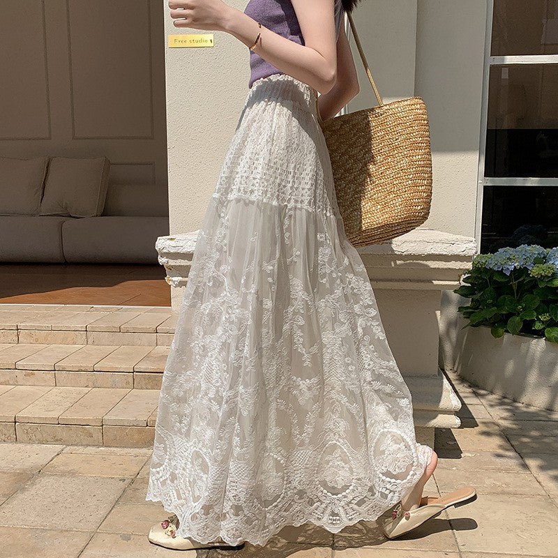 Slimming High-waisted Chic Casual A-line Maxi Skirt