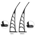80x38in Door Window Awning With Brown Polycarbonate Panel & Black Bracket, Outdoor Rain Snow Sun Shade Cover, Durable 10-Year Lifespan, Easy Install