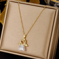 Internet-famous Crystal Angel Wing Pendant Necklace For Women