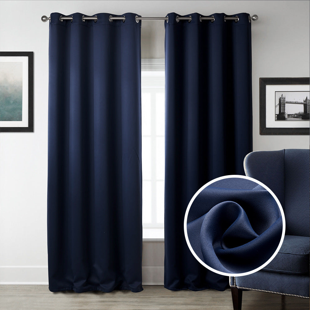 Solid Color Bedroom Blackout Curtains Window Decor