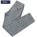 Business Cotton And Linen Striped Pants For Men