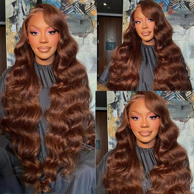 Hot-selling Fashionable Brown Large-wave Wig For International Trade