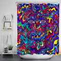 Abstract Graffiti Pattern Shower Curtain Waterproof Bathroom Curtain