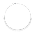 S925 Sterling Silver Tassel Necklace For Women 45cm Adjustable 3.9g Lightweight 10.5mm Wide Platinum Gold Rose Gold Plated Gift Box