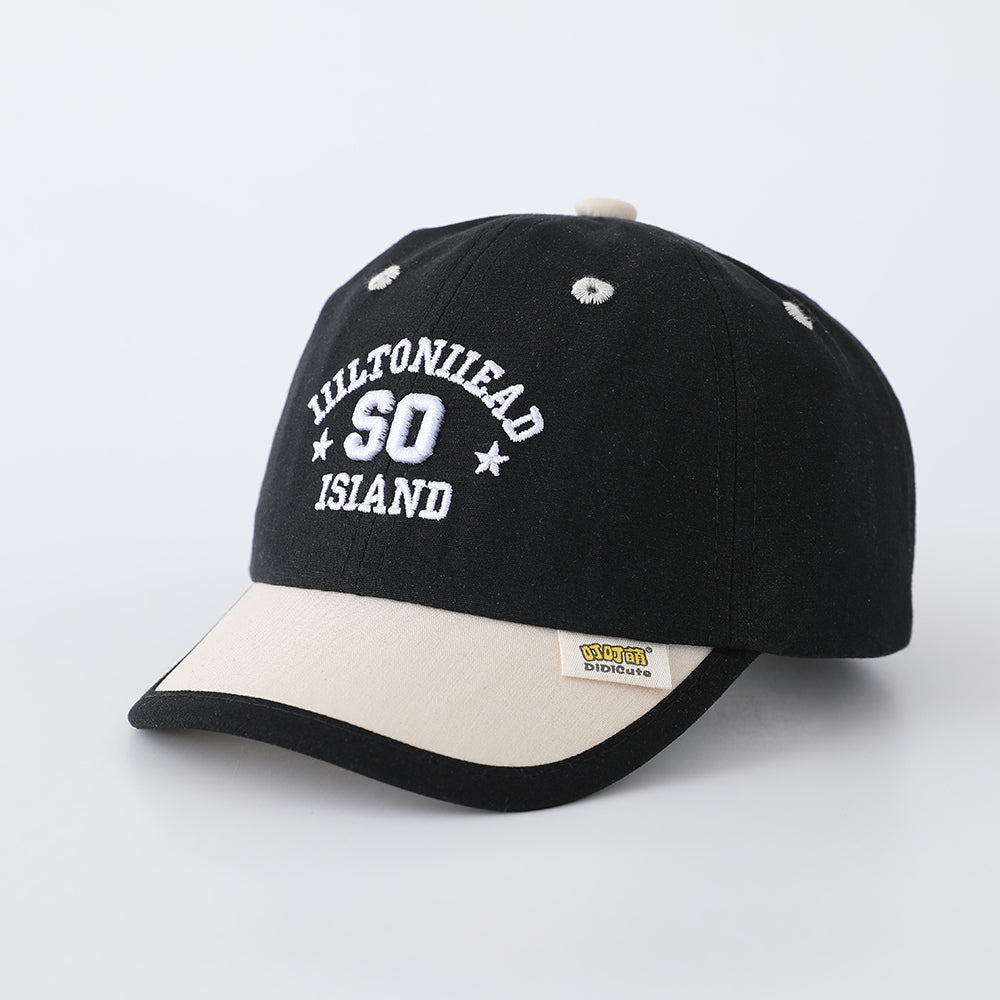Children's Multi-color Edge-padded Multi-letter Three-dimensional Embroidered Adjustable Fashionable And Trendy Curved-brim Baseball Cap Suitable For Outdoor Travel And Entertainment