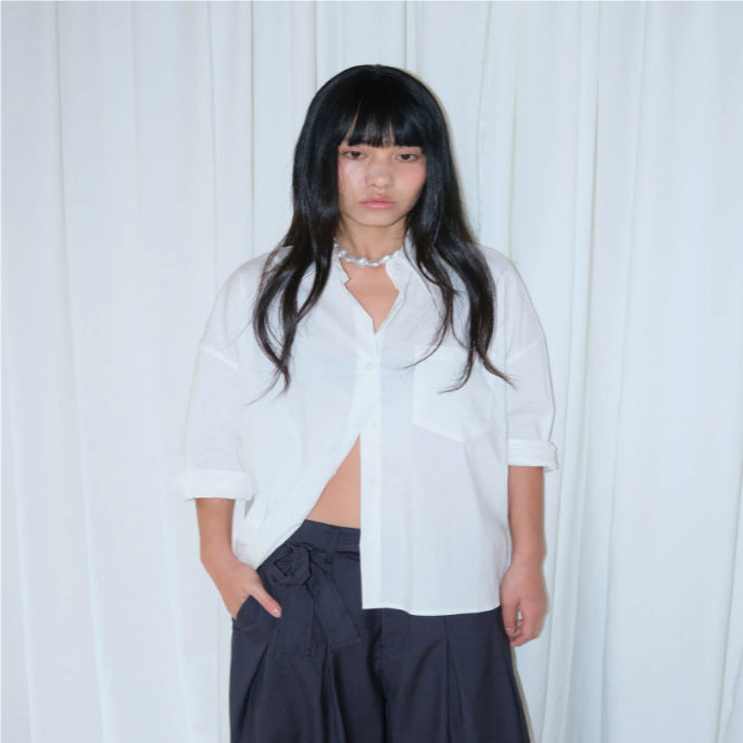 Loose Eight Quarter Sleeved Shirt