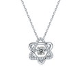 S925 Sterling Silver 0.5ct D Color VVS1 Moissanite Star Of Hexagram Necklace 45cm Platinum Plated GRA Certified Gift Box
