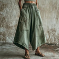 Cross-Border Casual Loose-Fit Retro Pants With Drawstring And PocketsAmazon Bestseller