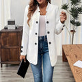 Womens New Stylish Three-button Double-breasted Coatblazer