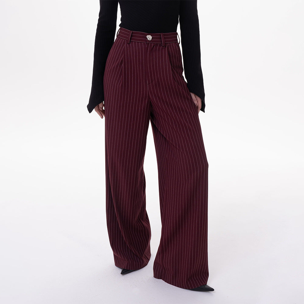 High-waisted Straight-leg Casual Pants For Women