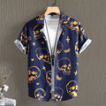 Mens Short-sleeve Fashion Print Shirt