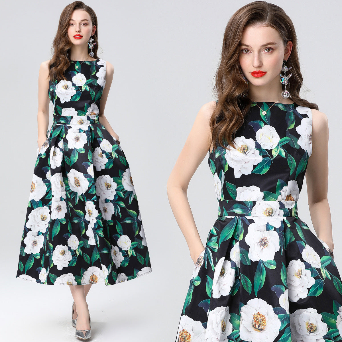 Women's 3d Cutting Waist A-line Skirt
