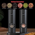 2x Electric Salt And Pepper Grinder LED Auto Mill Shaker Adjustable Coarseness