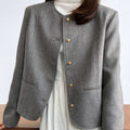 Womens Cropped Autumn Outerwear Elegant High-end Blazer