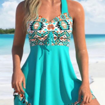 Neck-hanging Bikini Separate Set With Straps For Hot Springs