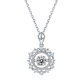 S925 Sterling Silver 0.5ct D Color VVS1 Moissanite Snowflake Necklace 45cm Platinum Plated GRA Certified Gift Box