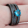 Copper Plate Inlaid Zircon Ring