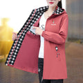 Womens Fashionable Loose-fit Oversized Hooded Jacket