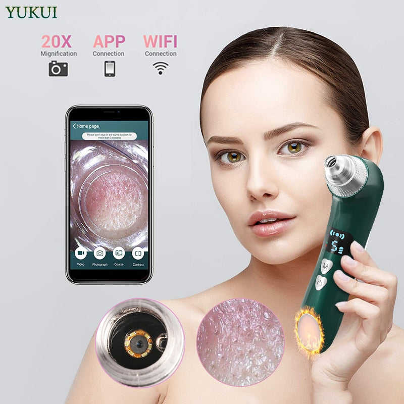 WIFI Camera Visual and Heating Blackhead Remover Vacuum Pore Cleaner