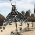 Women Punk Vintage Ocean Whale Tail Pendant Necklace