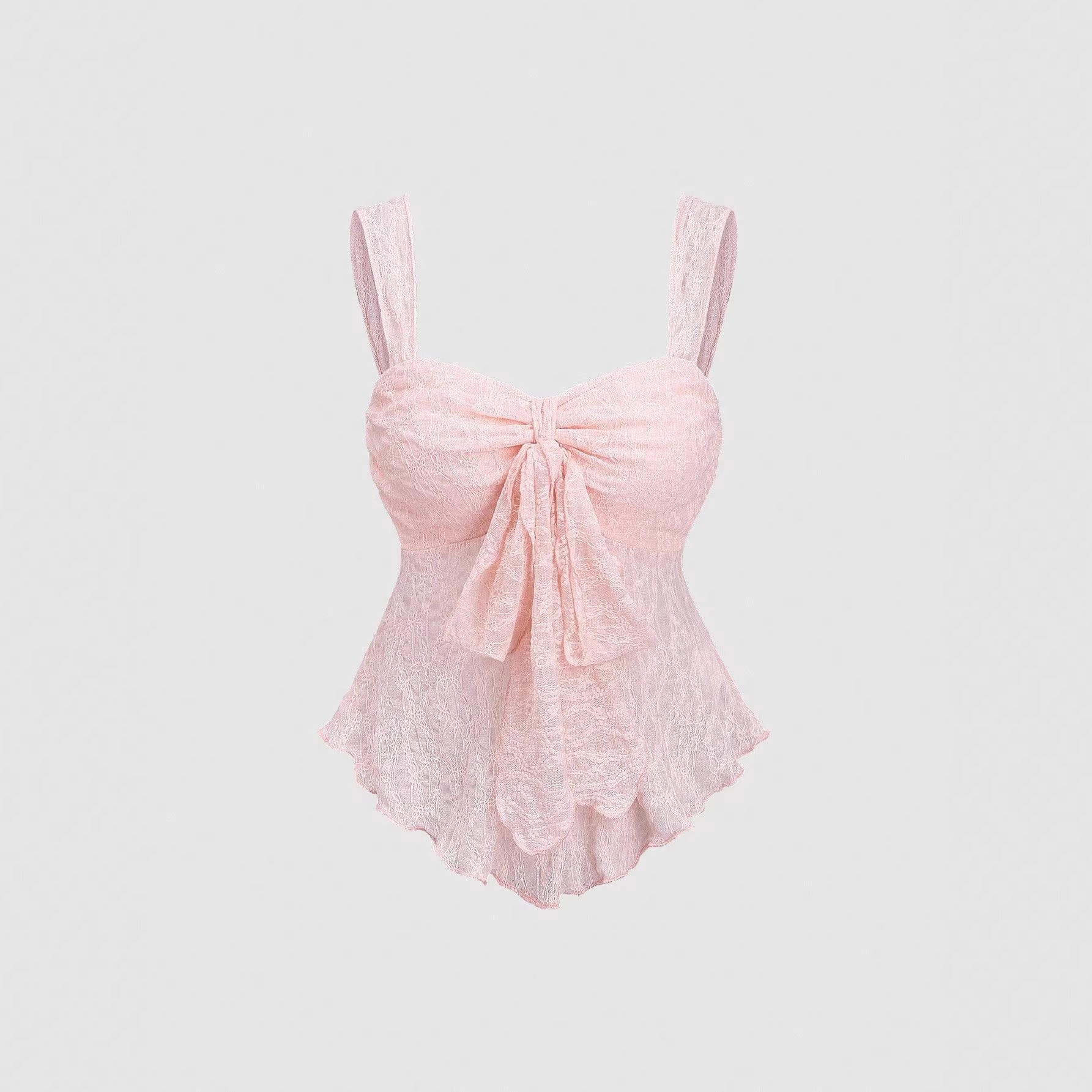 French-style Solid-color Lace Jacquard Camisole Top