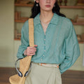 French-striped Lightweight Sun-protection Shirt