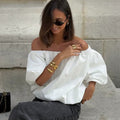 Simple Off-Shoulder Top For Womens Commute