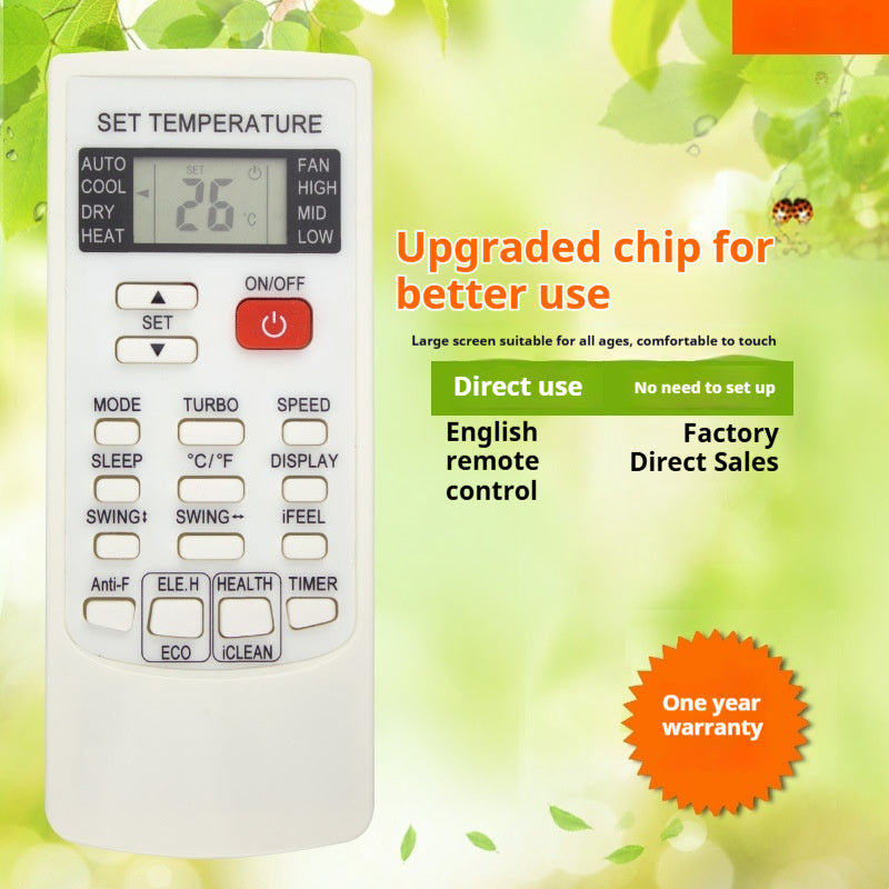 New Model YKR-H132E English-language Air Conditioner Remote Control