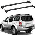 Black Front Rear Roof Top Rack Bar For N Issan 2005-2012 Pathfinder Sport Utility