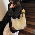 Straw Weave Minimalist Shoulder Bag For Women