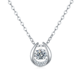 S925 Sterling Silver 0.5ct D Color VVS1 Moissanite Horseshoe Necklace 45cm Platinum Plated GRA Certified Gift Box