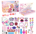 Girls Princess Magic Makeup & Jewelry Advent Calendar 2026, 38PCS 24-Day Countdown Blind Box With Kids Cosmetics, Accessories & Beauty Set, Pretend Play Gift For Little Girls