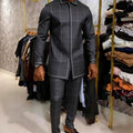 Elegant African Mens Long-sleeve Suit