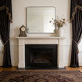 36in X 36in Inch Silver Metal Framed Square Bathrrom Mirror For Wall.
