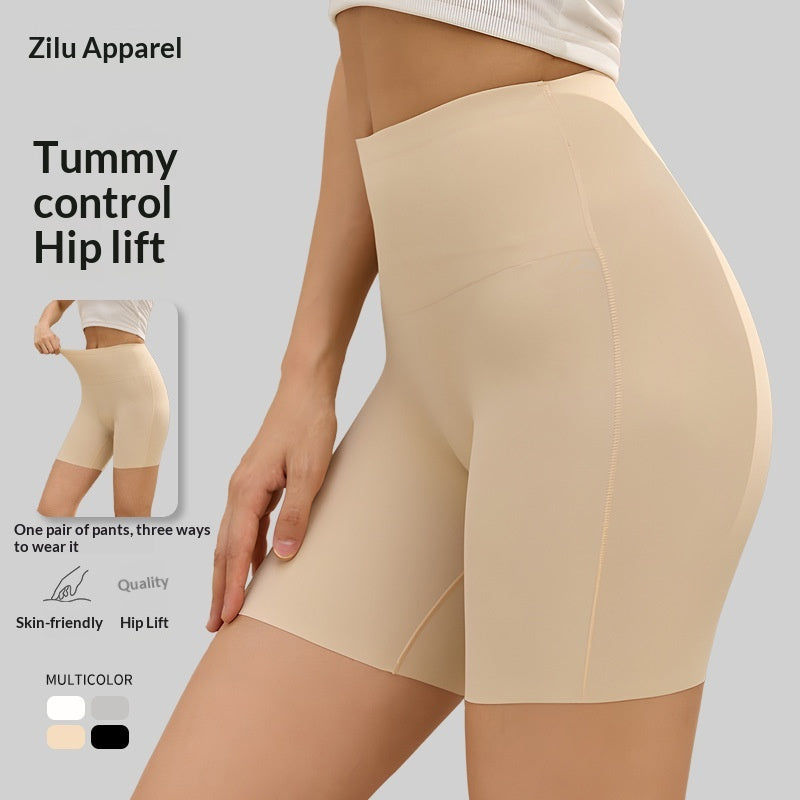 Womens Ice-silk Bottoming Shorts With No Curling Edges