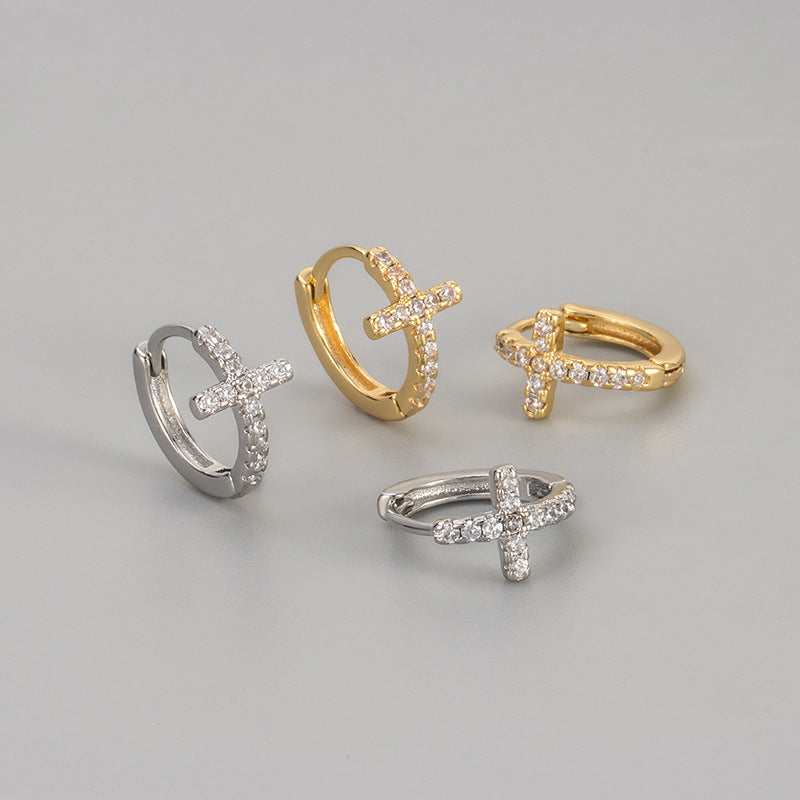 Fullcubiczirconia Cross Ear Clips Versatile And Personalitydriven For The Ear Bone