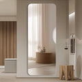 65 X 24  Inch Full Body Round Corner Mirror For Living Room Bedroom Cloakroom Wall Hanging With Hanging Hole High Quality 5mm Silver Mirror  Explosion-proof Glass