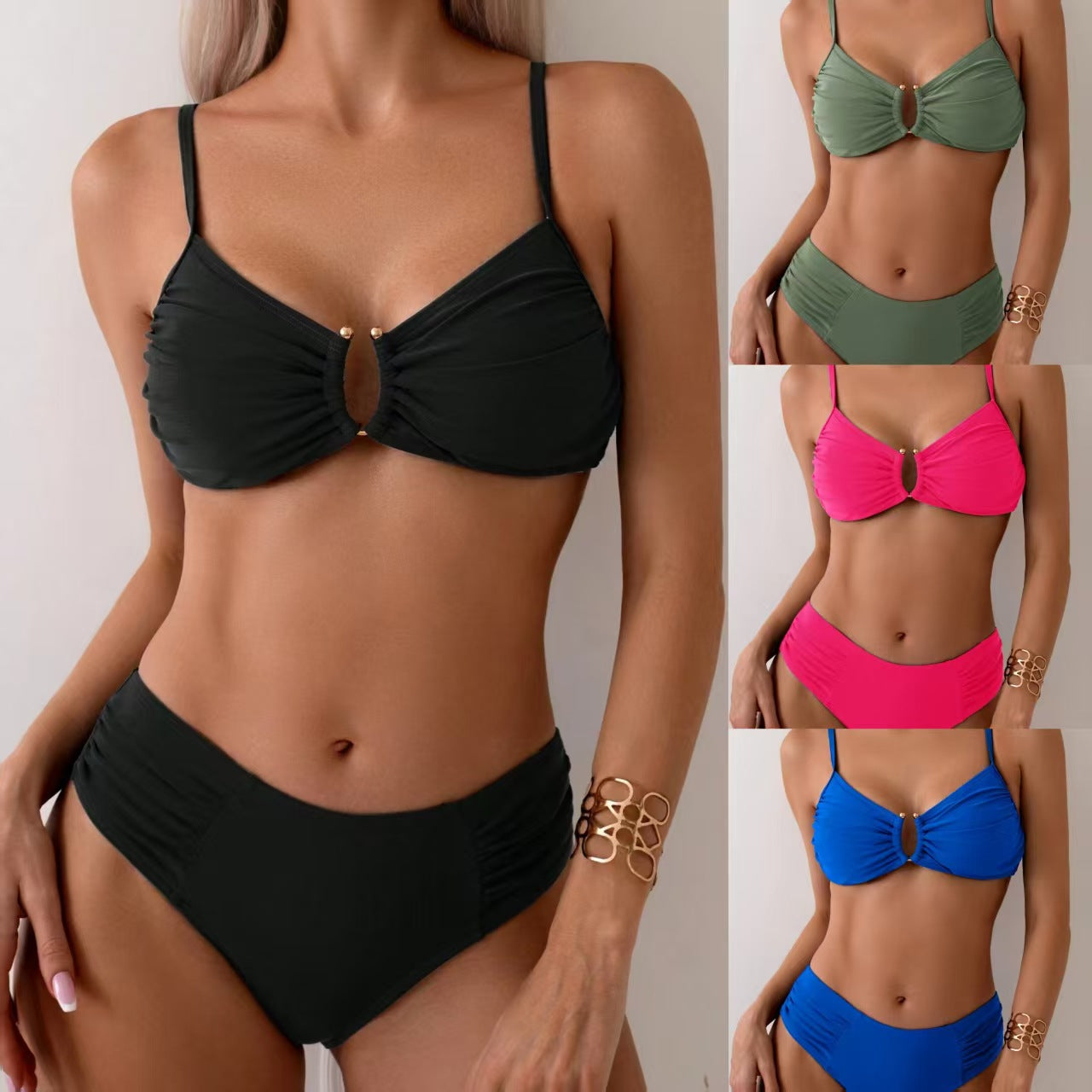 New Split Bikini, Figure-flattering Swimwear For Vacations And Hot Springs