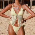 Lace Double-layer Fabric Bikini Two-piece Swimsuit