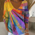 Womens Crew-Neck Pullover Casual Sweatshirt With 3D Hooded Print