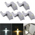 5Pcs LED Inner Hinge Lamp Under Cabinet Lights Universal Wardrobe Cupboard Sensor Lights