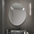 40 In. X 32 In. Modern Asymmetrical Bathroom Wall Mirror, HD Copper-Free Silver Glass, Anti-Oxidation, Vertical Hanging