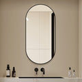 48x24 Inch Black Bathroom Vanity Mirror Wall Mounted, Framed Wall Mirror For Bathroom, Vertical Or Horizontal Hanging, Modern HD Mirror For Bedroom, Entryway